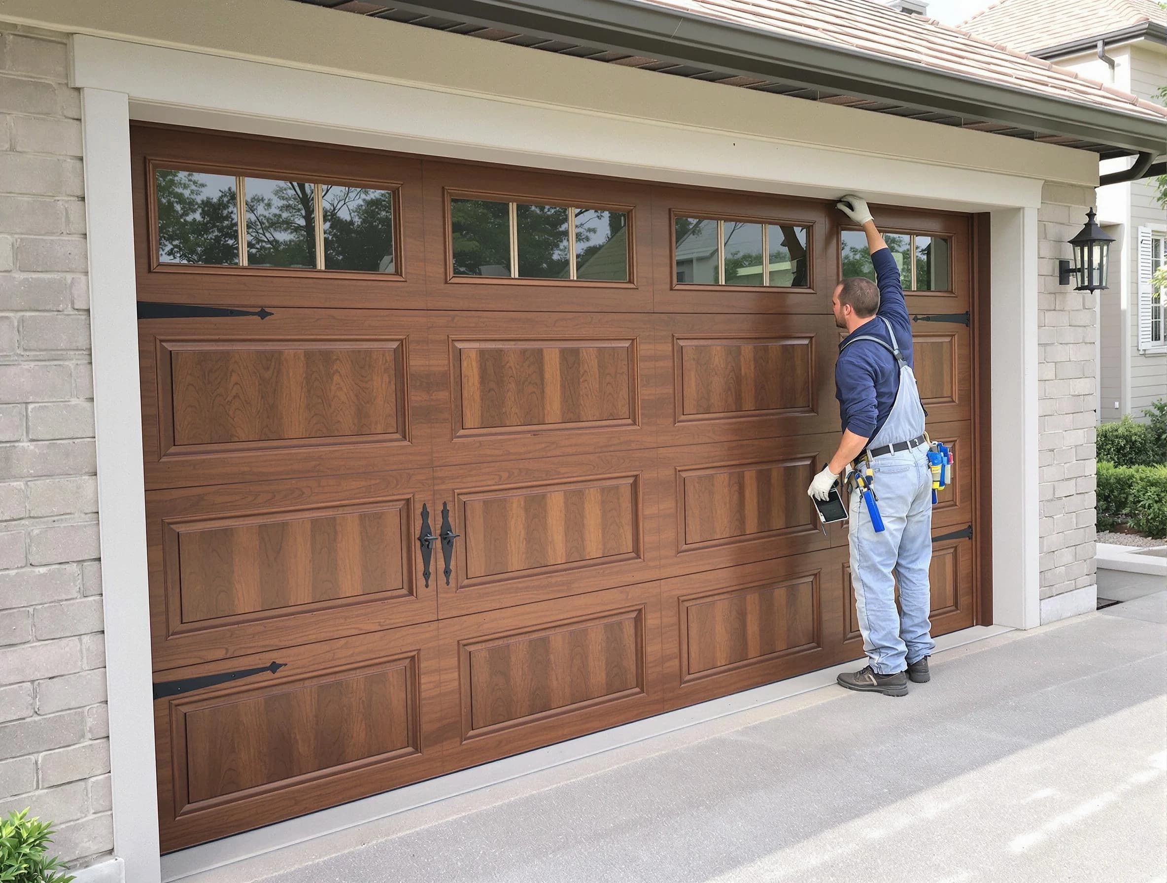 Custom garage door showcase by Sandston Garage Door Repair in Sandston