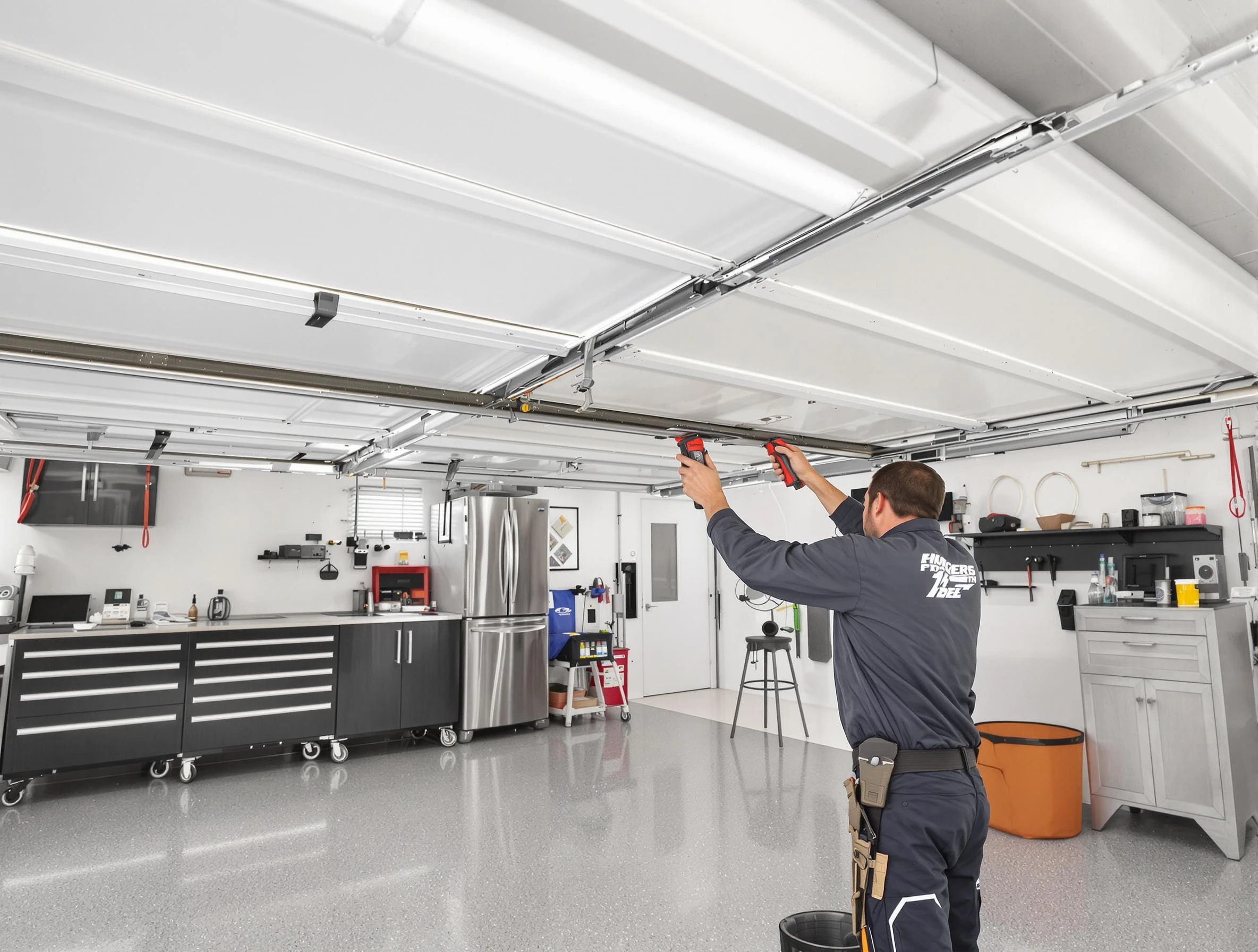 Overhead garage door repair service by Sandston Garage Door Repair in Sandston